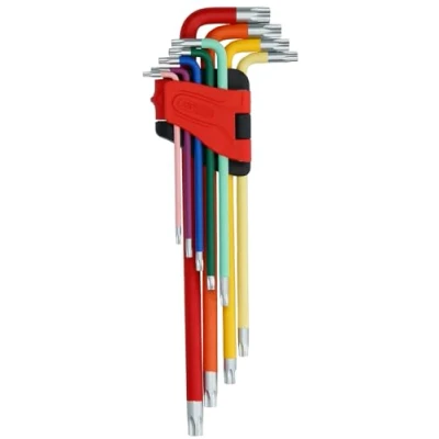 Imagen de KS Tools 151.4760 Juego de llaves acodadas Torx, 9 pzs