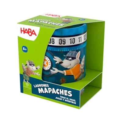 Imagen de HABA 2010899003 Ladrones Mapaches, Juego Infantil de Mesa Dados en cubilete. Más 8 años