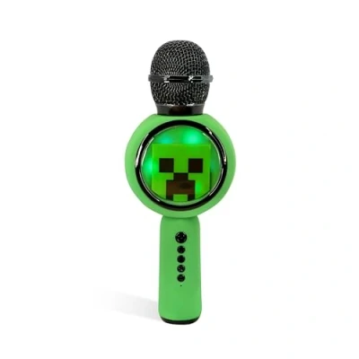 Imagen de Micrófono Karaoke Minecraft con Altavoz inalámbrico y Luces LED