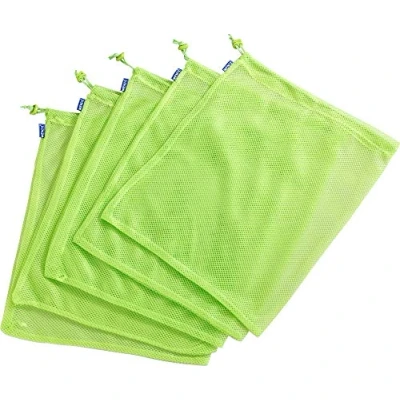 Imagen de Maximex Bolsas Reutilizables, Juego de 5, Redes para la Compra aptas Alimentos Fabricadas en 100% poliéster, 30 x 35 cm