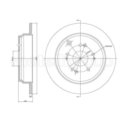 Imagen de Disco de freno METELLI 23 1518C