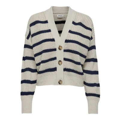 Imagen de ONLY Carolnice Stripe NOOS Chaqueta de punto, Mujer, Talla: Medium, Pumice stone stripes navy blazer