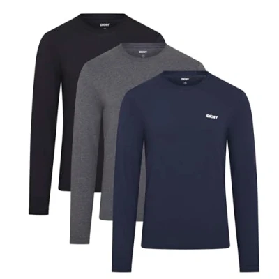 Imagen de DKNY Warriors, Camiseta para Hombre, (Pack de 3), Azul Marino/Carbón/Negro, XL