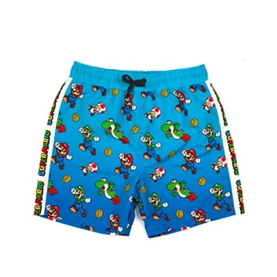 Imagen de Super Mario Swim Shorts Boys Luigi Kids Gamer Natación Troncos Pantalones 13 14 años