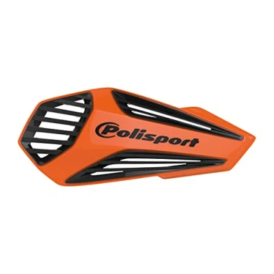 Imagen de POLISPORT 8308400003 Paramanos MX AIR 1 punto de fijación Style fabricado en plástico con kit montaje incluido compatible todos los modelos enduro/mx/atv color naranja/negro