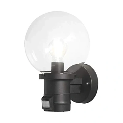 Imagen de Konstsmide Aplique de exterior Nemi con sensor, negro