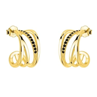 Imagen de SOFIA MILANI Pendientes para Mujeres en Plata de Ley 925 Chapados Oro y con Circonitas Creole Geometría E2454