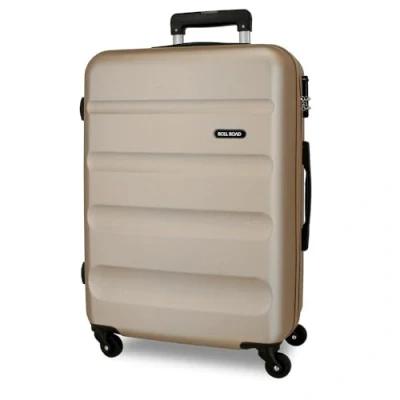 Imagen de Roll Road Flex Maleta Mediana Beige 46x64x23 cms Rígida ABS Cierre combinación 56L 3,1Kgs 4 Ruedas