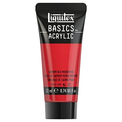 Imagen de Liquitex LQX ACRILICO BASICS 22ML TONO ROJO DE CADMIO MEDIO