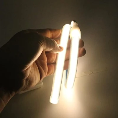 Imagen de 0.5M Tira LED Luz Calida COB Directa 220V Sin Transformador IP67 Impermeable Strip Light con Interruptor Blanco Calido 3000K 280 leds/m , 50 CM Tiras Para Interior Exterior (Blanco 0.5)