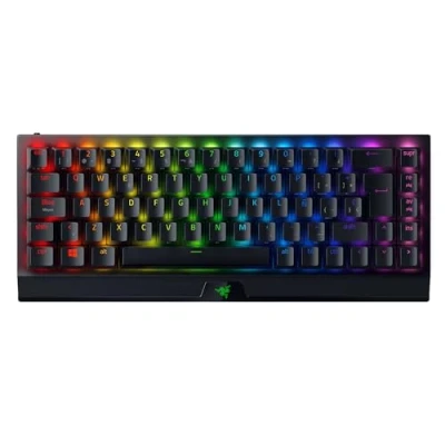 Imagen de Razer BlackWidow V3 Mini HyperSpeed (Yellow Switch) Teclado para juegos 65% compacto con interruptores mecánicos (lineales y de clic, iluminación RGB Chroma) Español Negro