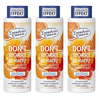 Imagen de Pack de 3 unidades baño espuma Dresdner Essenz Don&#039;t Worry, Be Happy x 500 ml, aditivo vegano