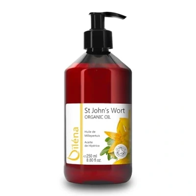 Imagen de Aceite Macerado de Hierba San Juan Puro · Hiperico Natural para el Cuidado Corporal, Facial y del Cabello Masaje 100% 250 ml