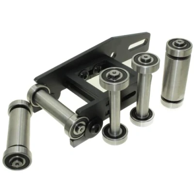 Imagen de Soporte para ruedas con 5 pequeñas de acero, kit completo molinillos cinturón 2 x 72 cm