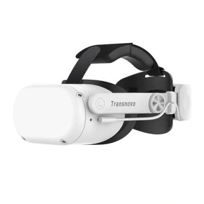 Imagen de TRANSNOVO Correa Elite con Batería de 6000mAh Compatible Oculus Quest 2, Reemplazo para Meta Comodidad Mejorada y Tiempo Juego Prolongado.