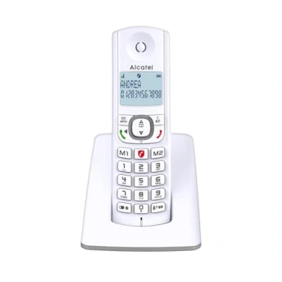 Imagen de Alcatel F530 Teléfono inalámbrico con bloqueo avanzado de llamadas, manos libres, gran pantalla retroiluminada, tonos llamada VIP, 10 melodías llamada, gris