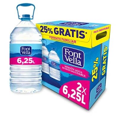Imagen de FONT VELLA agua mineral natural duplo 2 x 6,25 lt