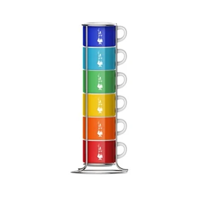 Imagen de Bialetti Seis vasos apilables, multicolor, porcelana
