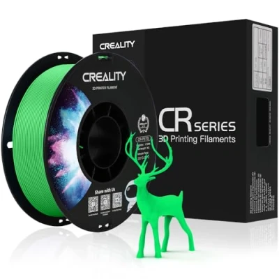 Imagen de Creality Filamento oficial PETG verde, para impresoras 3D de 1,75 mm sin enredos, fuerte unión y rendimiento en voladizo, precisión dimensional +/ 0,03 mm, 2,2 lbs/bobina