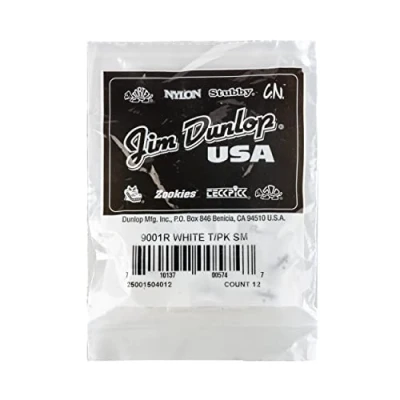 Imagen de JIM DUNLOP Púas Pulgares Blanco, Plástico, Pequeño, Saco de 12