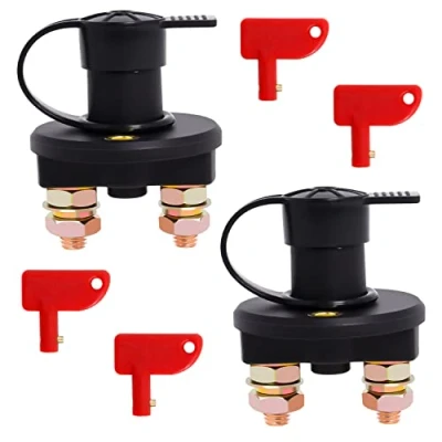 Imagen de Interruptor de Desconexión del Aislador Batería para Coche Barco RV ATV Vehículo por Poweka (2 Pcs)