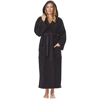 Imagen de Arus Albornoz con capucha para mujer, extra alto, tamaño mujer: M unisex: S Negro
