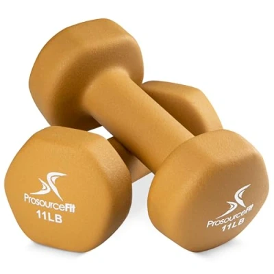 Imagen de ProsourceFit Neoprene Mancuernas, Unisex Adult, Marrón, 11 LB