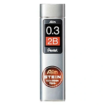Imagen de Pentel C273 2BO Ain Stein Recambio de minas finas, 2B, grosor trazo 0,3 mm, 15