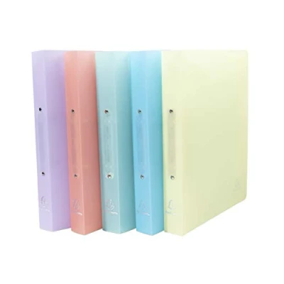 Imagen de Exacompta Ref. 54970E Lote de 5 archivadores semirrígidos PP Chromaline 2 anillas redondas diámetro 30 mm Parte trasera 40 Dimensiones exteriores: 32 x 25 cm Tamaño A4 colores