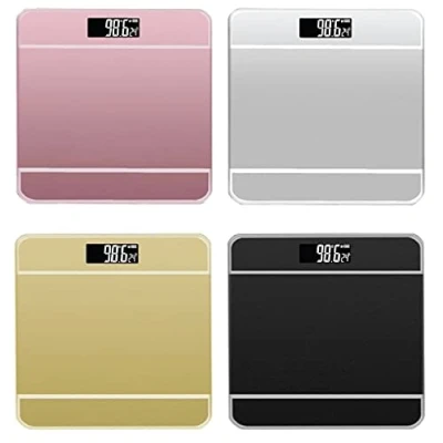 Imagen de TEMPO DI SALDI Báscula electrónica digital de vidrio con capacidad carga 180 kg, colores surtidos, 1 pieza