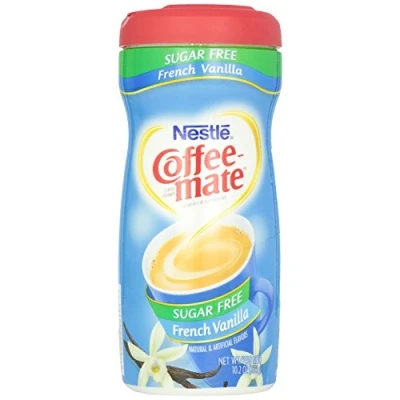 Imagen de Coffee Mate Nestle USA en polvo sin azúcar, vainilla francesa, 10.2 oz Paquete de 2