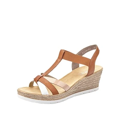 Imagen de Rieker 61995 81, Sandalias Punta Cerrada Mujer, Blau (Bianco/Cayenne/Skin 81), 40 EU