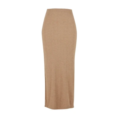 Imagen de Urban Classics HIGH SLIT Skirt Falda larga, Mujer, Talla: Small, Beigemelange