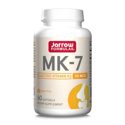 Imagen de Jarrow Formulas, MK 7, Vitamina K2, 90mcg, 60 Cápsulas blandas, Probadas en Laboratorio, Sin Gluten, Soja, No GMO