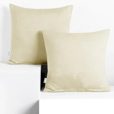 Imagen de DecoKing 2 Fundas de Almohada 80 x cm, algodón, con Cremallera, Color Beige y ámbar