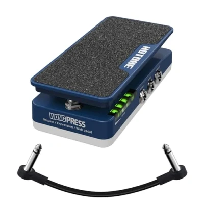 Imagen de HOTONE Cory Wong Signature Press Pedal 4 en 1 Conmutable Wah &amp; Volumen Activo Expresión Pasiva de Efectos con Indicadores Visibles la Posición del
