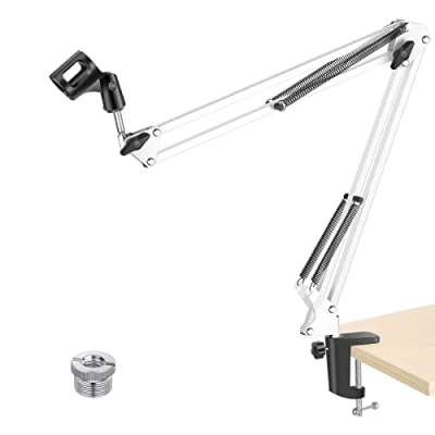 Imagen de Neewer Soporte de Brazo Tijera con Suspensión Micrófono Ajustable Compacto Carga Máx 1KG Hecho Acero Duradero para Estudio Transmisión Radio Sonido Voz Etapas y TV