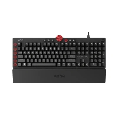 Imagen de AOC AGON AKG700 Teclado de gaming para PC con distribución en Italiano e interruptores Cherry MX Red, Anti Ghosting, N Key Rollover y software programable G Tools, negro