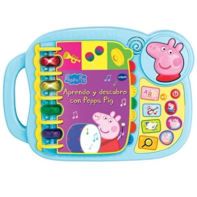 Imagen de VTech Aprendo y Descubro con Peppa Pig, Libro infantil interactivo para niños +2 años, Versión ESP