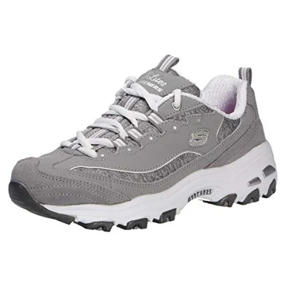 Imagen de Skechers D&#039;LITES ME TIME, Zapatillas para Mujer, Gray Trubuck/ Mesh/ White Trim, 36 EU