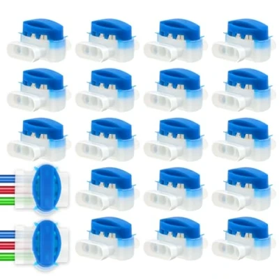 Imagen de 20 Piezas Conector de Cable para Robot Cortacésped con Impermeable Gel Juego Conectores Cortacesped Abrazaderas Impermeables Delimitador