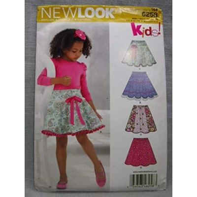 Imagen de Simplicity Faldas Circulares para niñas y Adolescentes Talla A 3/4/5/6/7/8/10/12 6258, Patrones de Costura Modernos