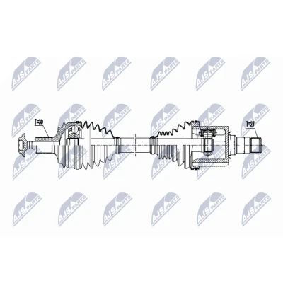 Imagen de NTY NPW ME 063 Árbol de Transmisión Eje delantero, derecha 555 automática MERCEDES BENZ: Clase C Berlina