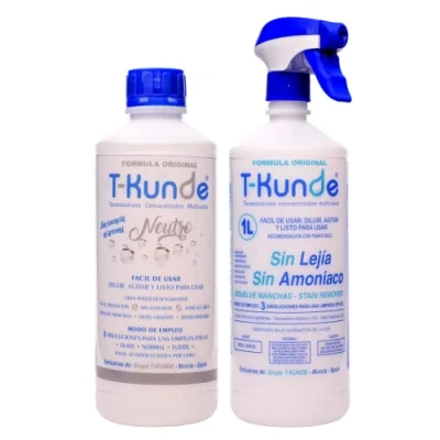 Imagen de T Kunde Detergente Desengrasante Concentrado Multiusos Sin Aroma 1 litro + Botella Pulverizadora