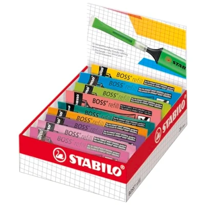 Imagen de Recambio de tinta para STABILO BOSS ORIGINAL Caja con 20 unidades colores surtidos