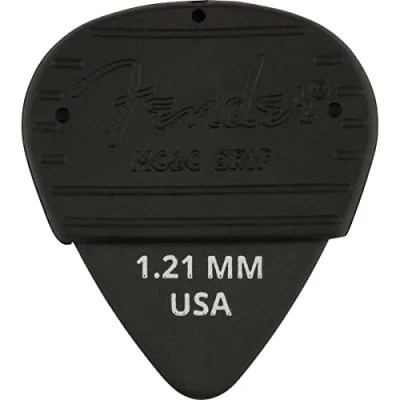 Imagen de Fender® Mojo Grip Picks Dura Tone Delrin 351 Púas para guitarra (3 unidades, 1,21 mm, grosor: mm), color negro