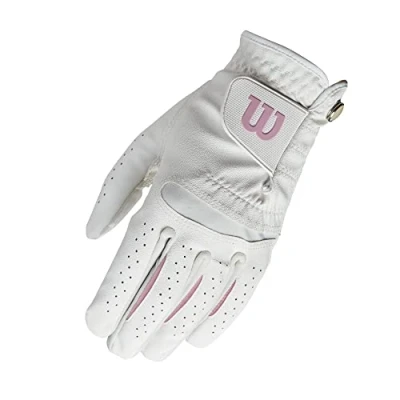 Imagen de Wilson, Guante de golf para mujer, Talla L, Mano izquierda, LLH, Blanco, Feel Plus, WGJA00770L