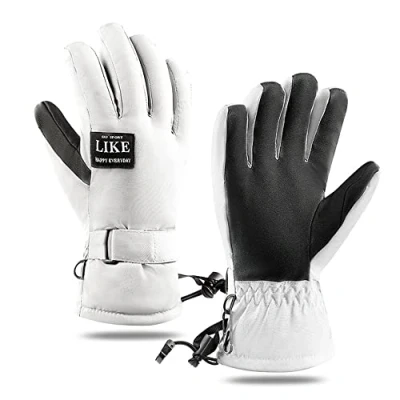 Imagen de LAMOOER guantes térmicos para pantalla táctil, de esquí mujeres y hombres, impermeables resistentes al viento, cálidos invierno esquí, correr, ciclismo, senderismo,