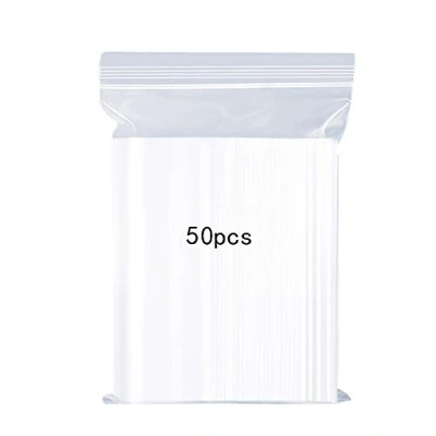 Imagen de YOFADCI Zip Bolsas Bolsa Reutilizable Fuerte Cerradura De Cremallera, Engrosamiento y Duradero, Aplicar a Almacenamiento 22x32cm 50PCS
