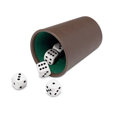 Imagen de Cayro Cubilete para Dados Juegos De Mesa Forrado en Interior Buen Diseño Ideal Único Regalar